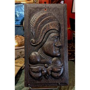 Grotesque Face - Tudor Style Relief - 19th Century