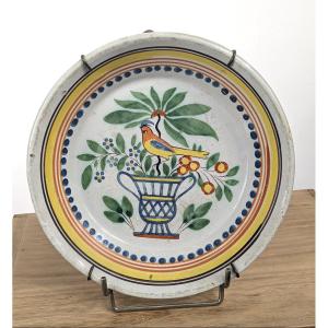 Early 19th-century Plate - Bird On A Vase
