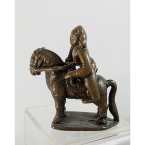 Bronze Equestrian Deity India - Khandoba, Deccan? 18th Century Or Earlier.