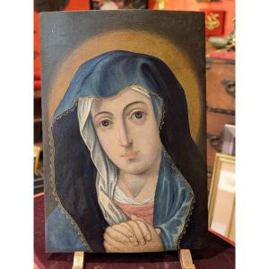 Madonna - Oil On Panel, Circa 1850, In The 16th-century Style