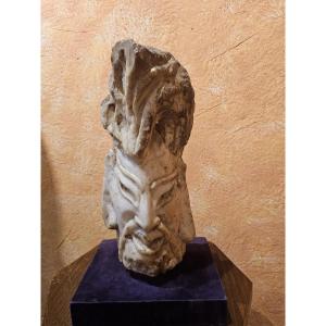 Marble Faun Head