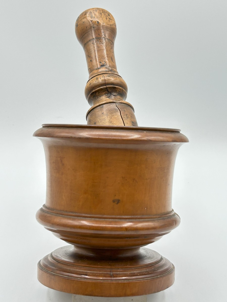 Mortaio in legno di bosso