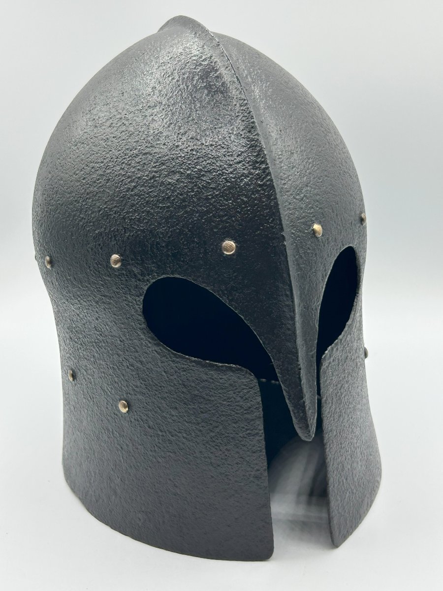 Elmo barbuta in ferro forgiato-photo-2
