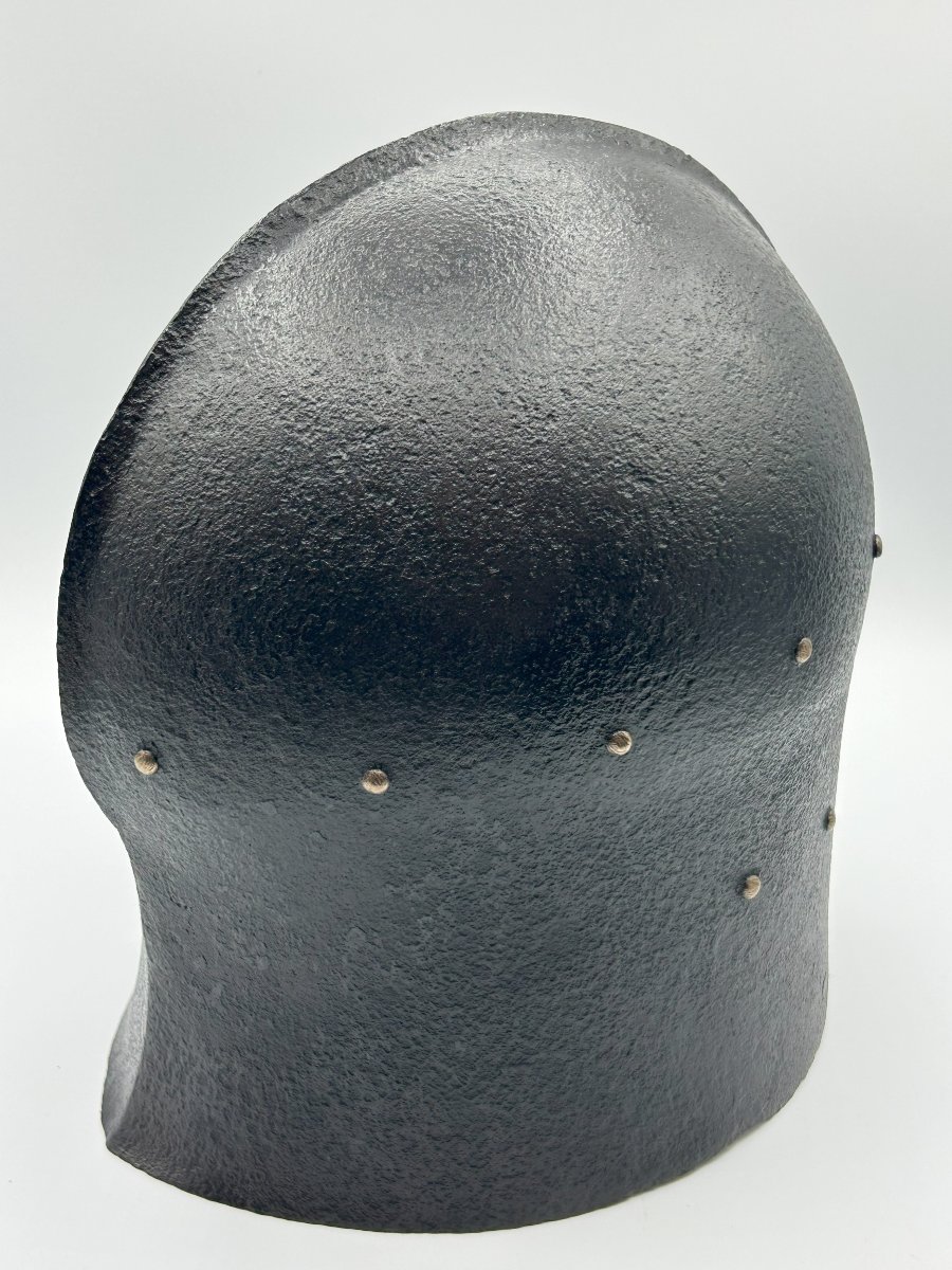 Elmo barbuta in ferro forgiato-photo-3
