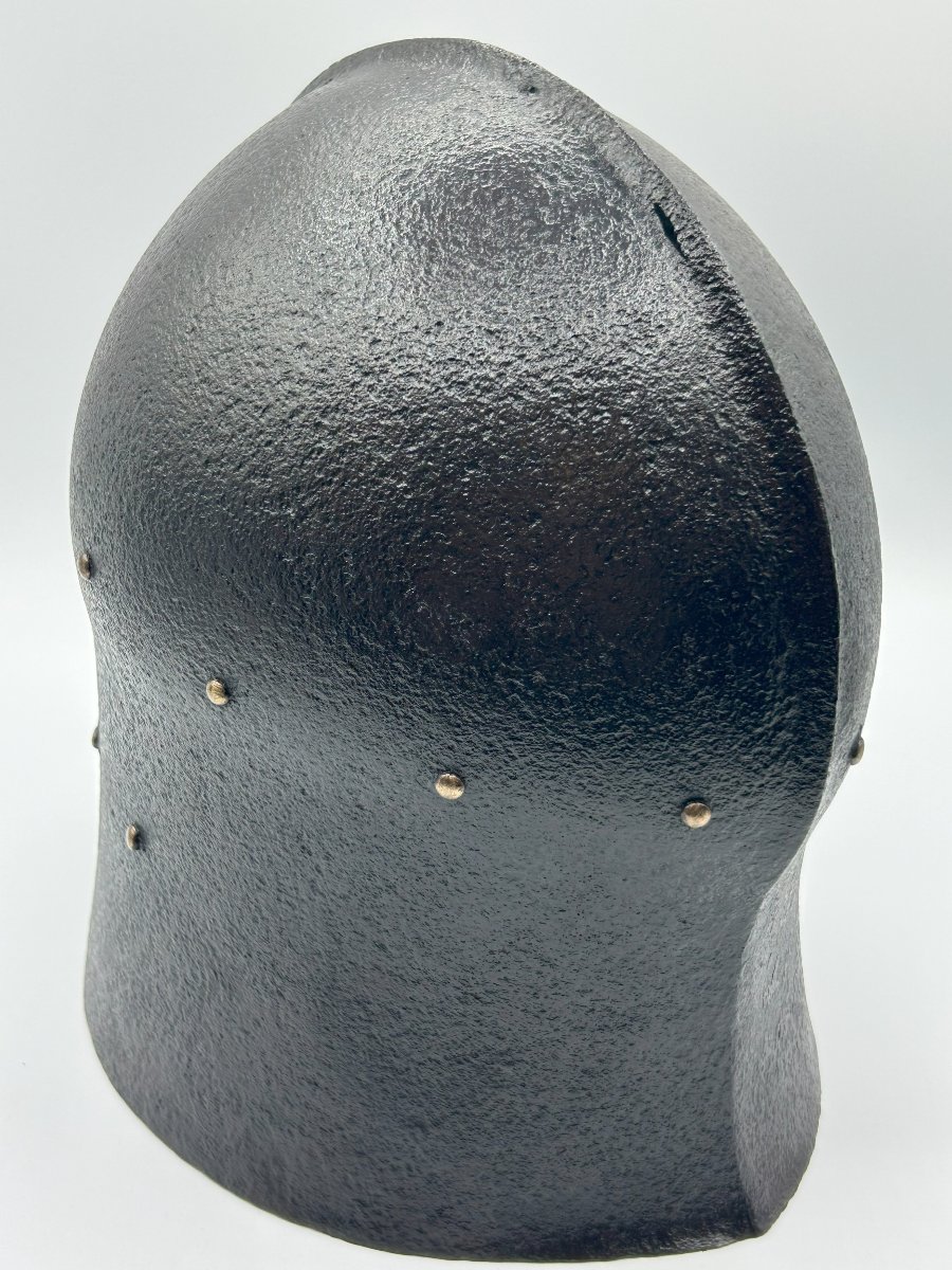 Elmo barbuta in ferro forgiato-photo-4
