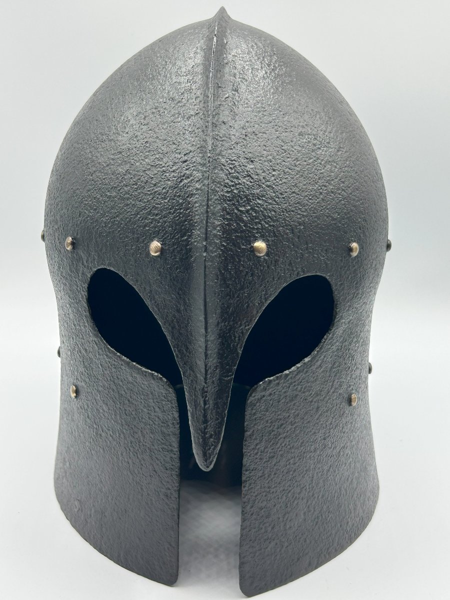 Elmo barbuta in ferro forgiato-photo-2