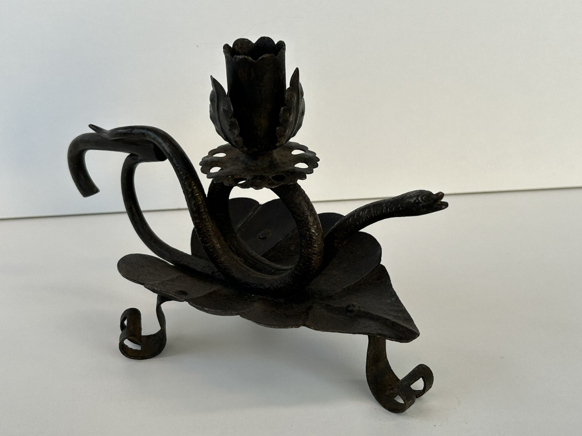 Candeliere in ferro forgiato 