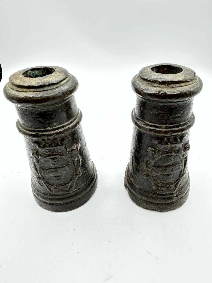 Bombarda di coppia in bronzo-photo-2