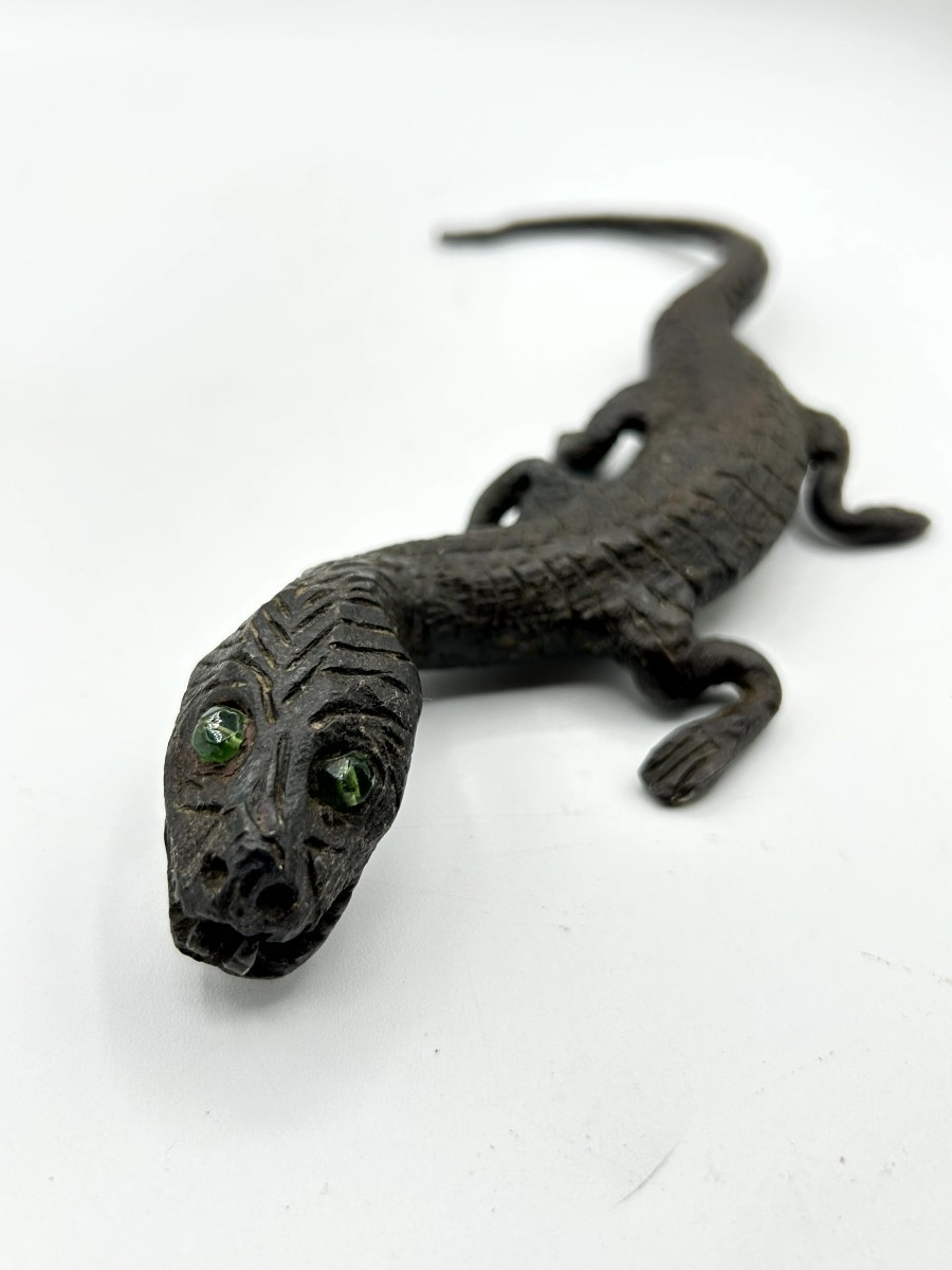 Lucertola in ferro forgiato