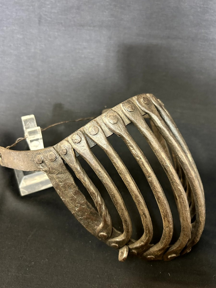 Visiera per elmo in ferro forgiato-photo-2