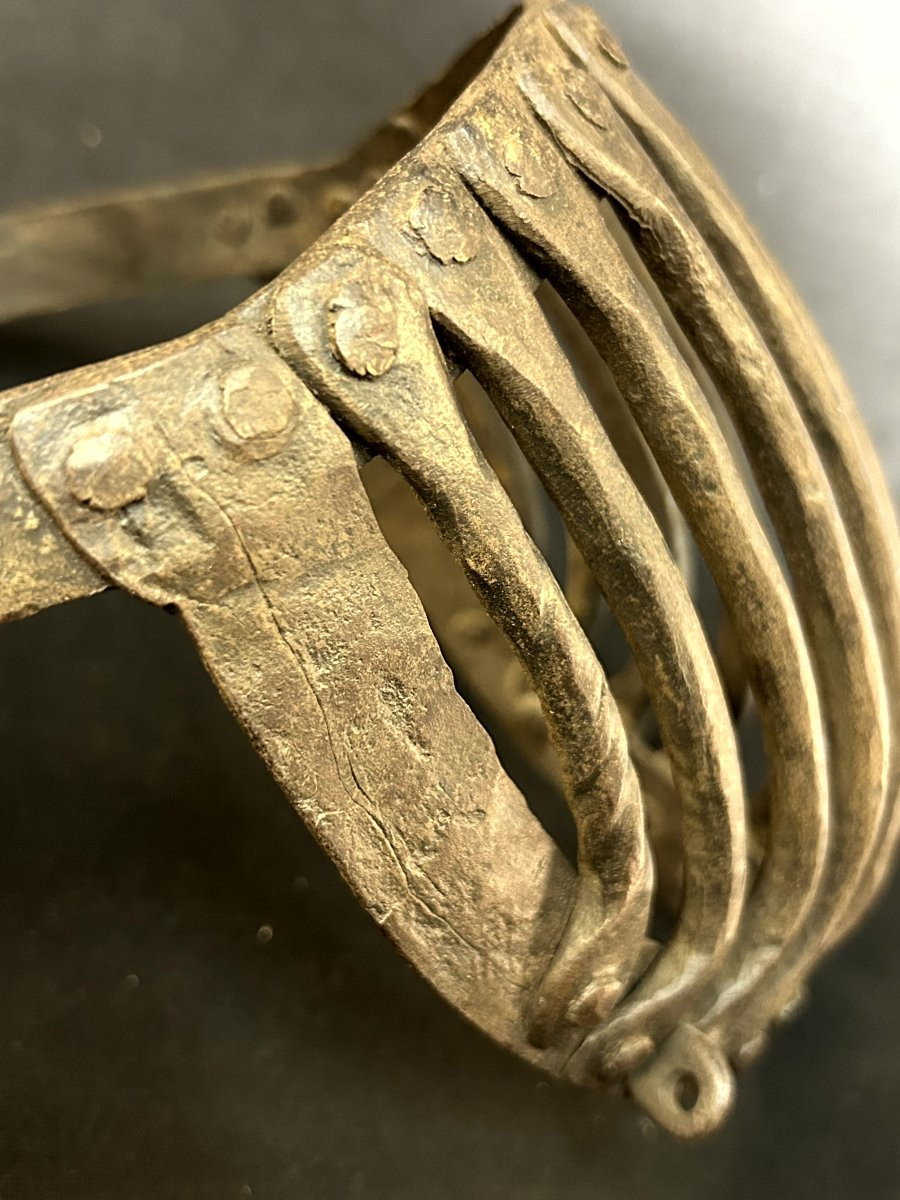 Visiera per elmo in ferro forgiato-photo-3