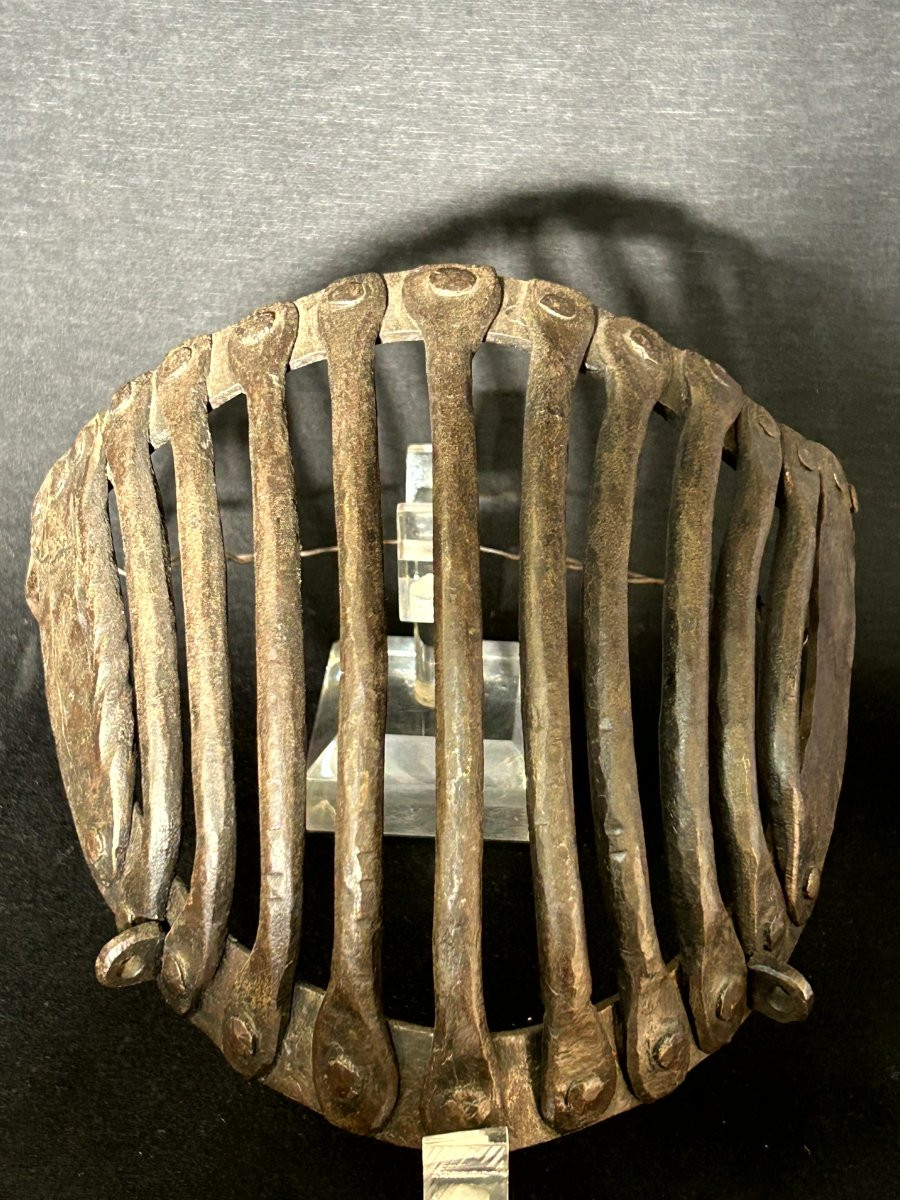 Visiera per elmo in ferro forgiato-photo-4