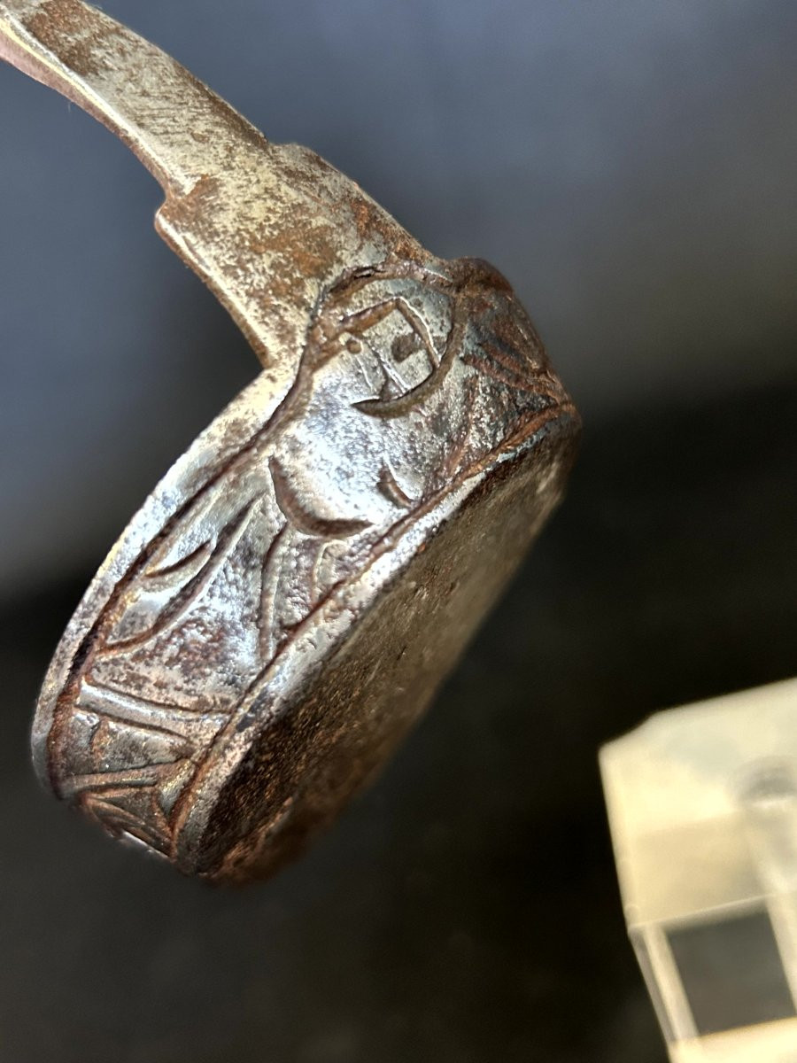 Lucerna a olio in ferro forgiato-photo-2