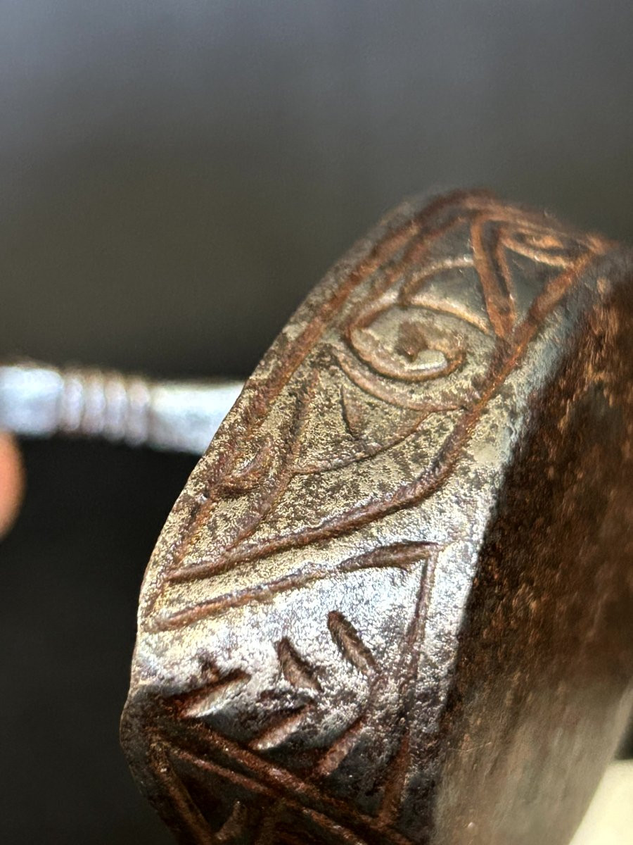 Lucerna a olio in ferro forgiato-photo-3