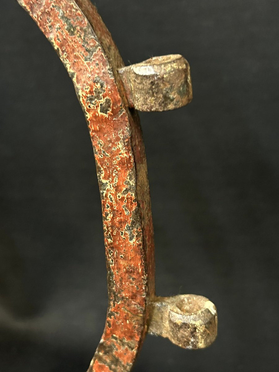 Coppia di porta ceri in ferro forgiato-photo-6