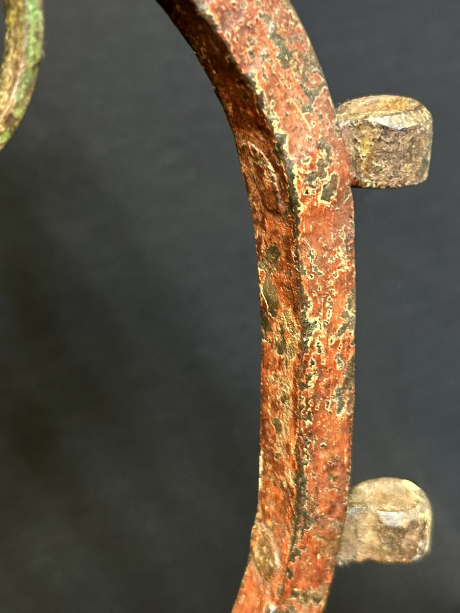 Coppia di porta ceri in ferro forgiato-photo-7