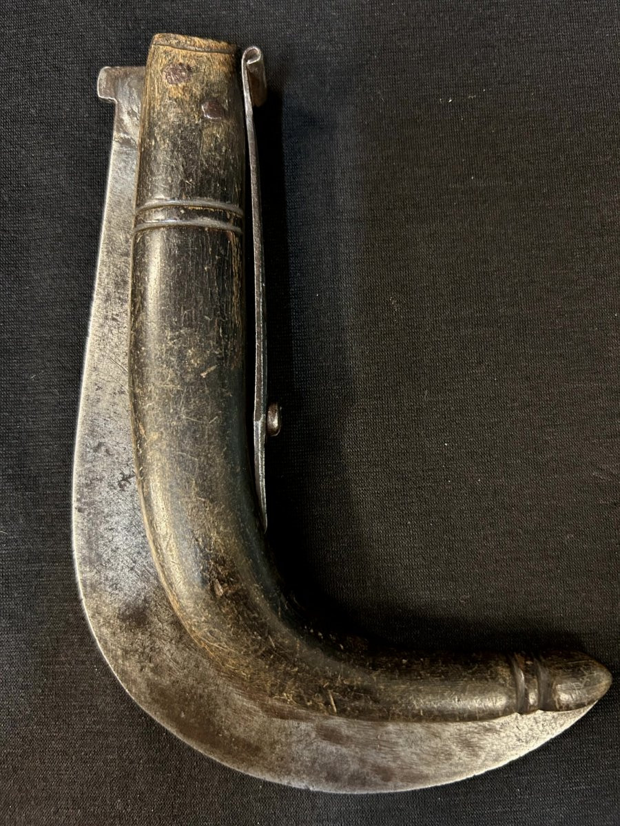 Coltello roncola in ferro forgiato-photo-2