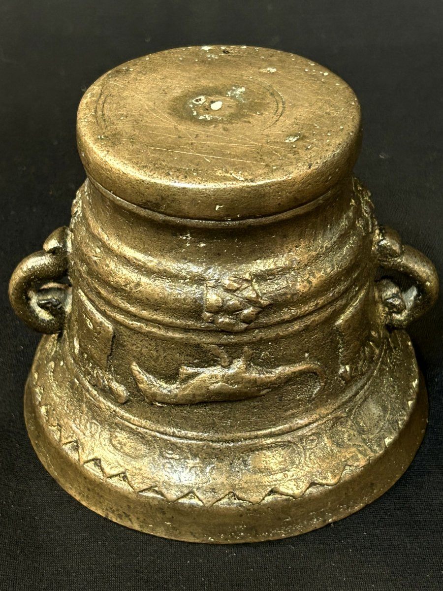 Mortaio da farmacia in bronzo-photo-4