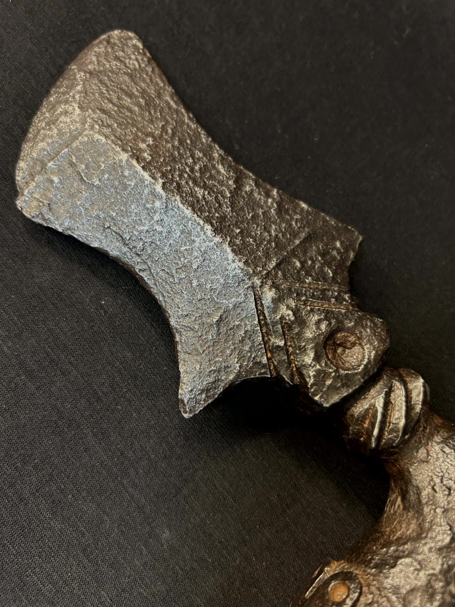 Testa di martello, ascia da guerra in ferro forgiato-photo-2