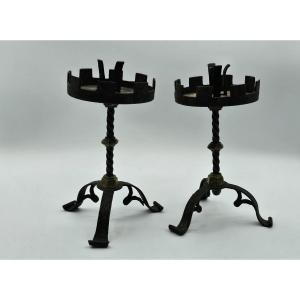 Candelabri da tavolo in ferro forgiato