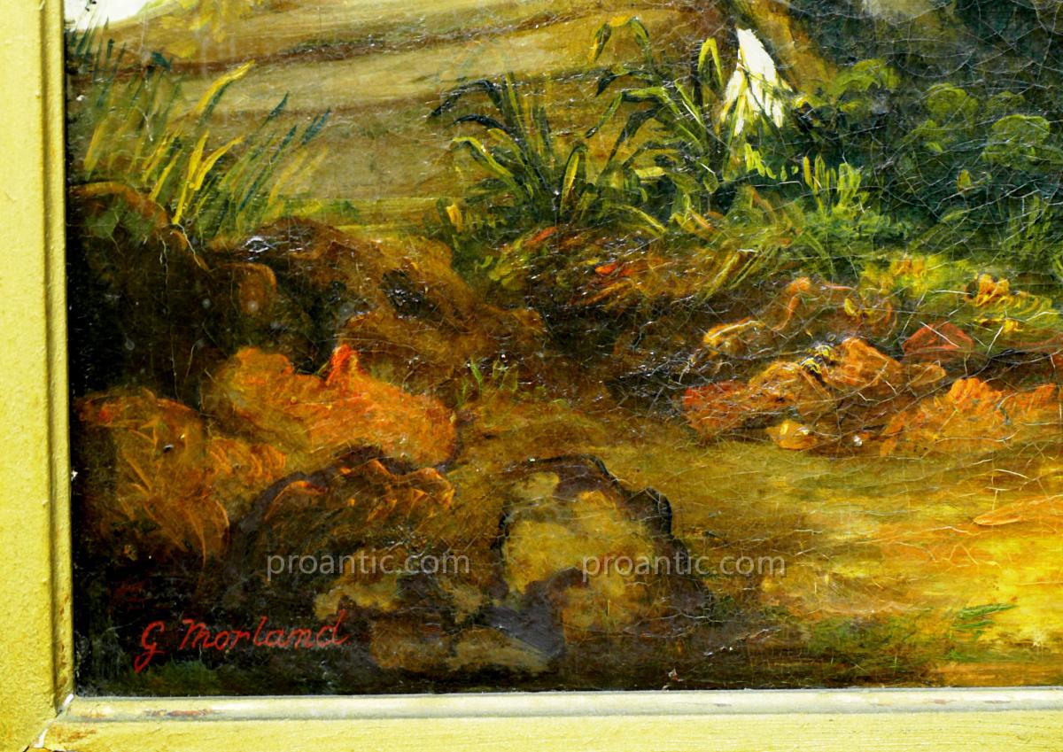 Peinture Sur Toile 'paysage Avec Figures' Morland-photo-1