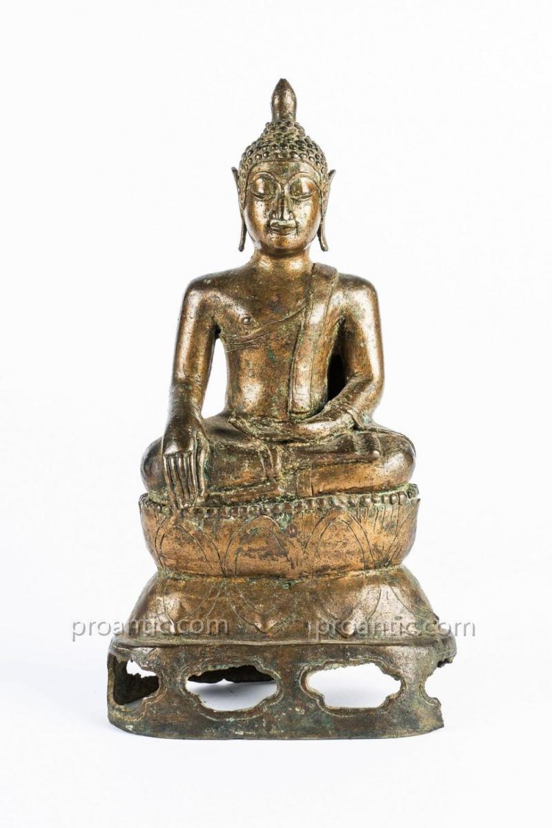 Bouddha En Bronze Du Lan - Na. Thailande, 16eme Siecle