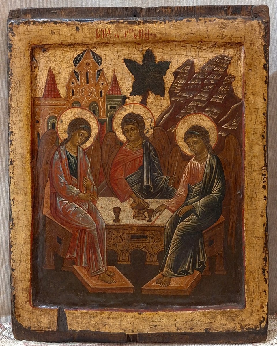 Rara icona russa  'La trinità angelica'