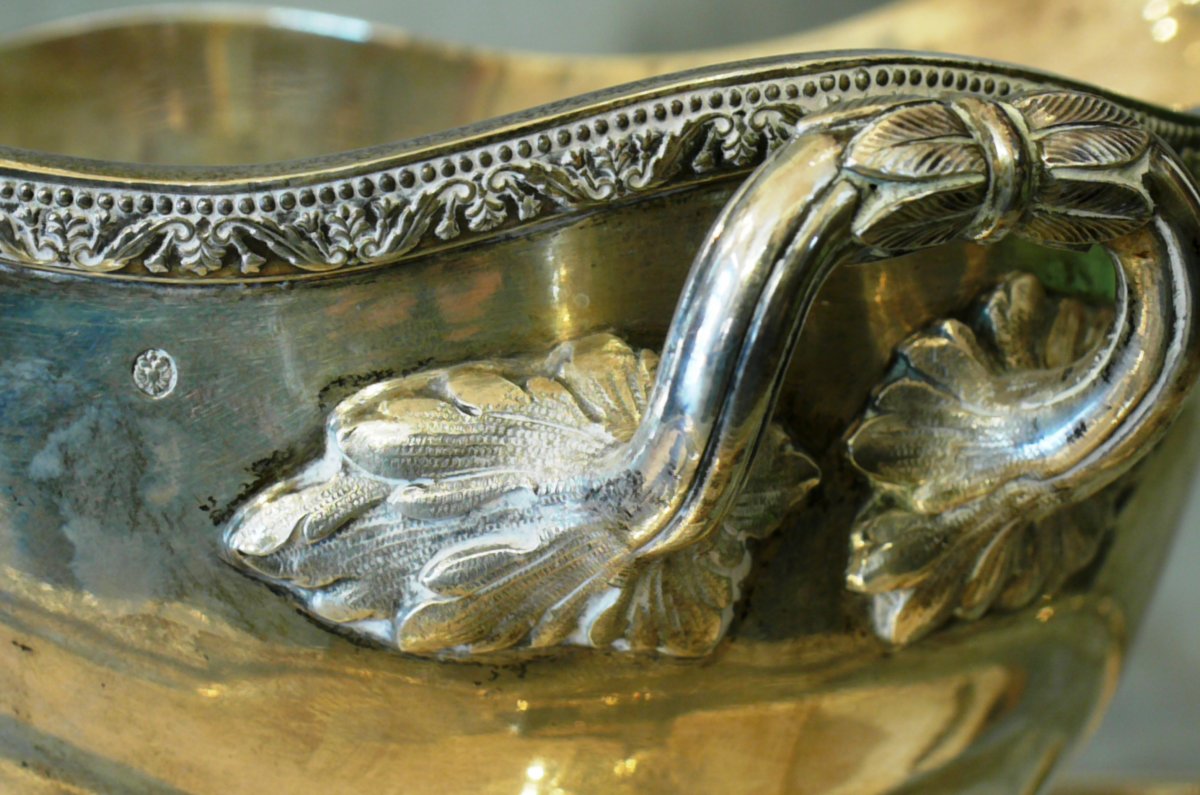 Paire d'Importantes Saussieres En Argent 'klinkosch' - -photo-2