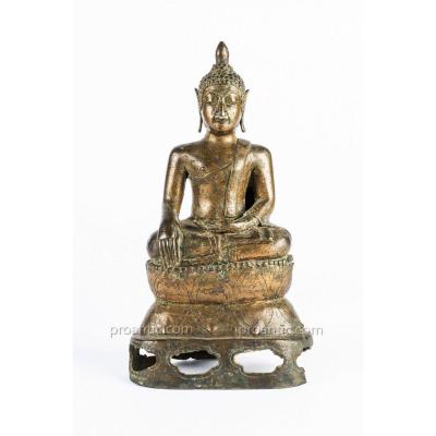 Bouddha En Bronze Du Lan - Na. Thailande, 16eme Siecle