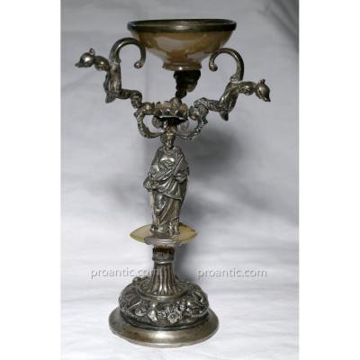 Belle , Rare Coupe En Argent  'figure Classique' 