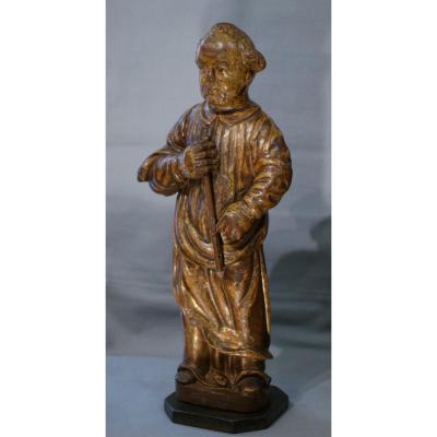 Statue En Bois Dore' 'saint'