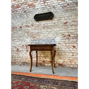 Cabaret Table In Walnut Stamped Louis XV XVIII Eme Century