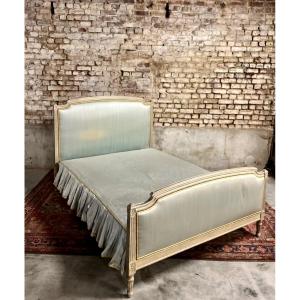 Louis XVI Style Lacquered Wood Bed XIX Eme Century