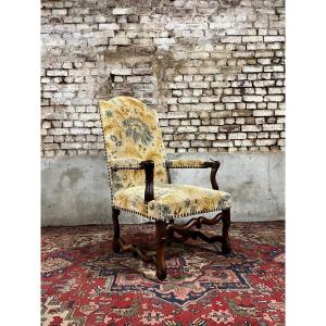 Walnut Armchair From Louis XIII Period From The 17th Century