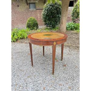 Living Room Table, Mahogany Pedestal Table, Directoire Period, 18th Century