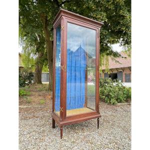 Louis XVI Style Oak Showcase Circa 1900
