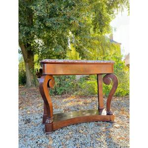 19th Century Empire Style Mahogany Console Table