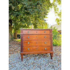 Louis XVI Style Mahogany Chest Of Drawers, 19th Century