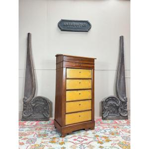Louis Philippe Mahogany Cartonnier Forming A Desk, 19th Century 