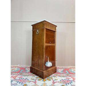 Bedside Table In Mahogany, Empire Period, 19th Century, Somno