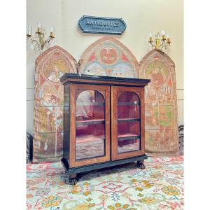 Mahogany And Blackened Wood Sideboard From The Empire Period, Early 19th Century