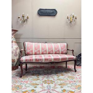 Louis XV Period Walnut Bench, 18th Century 