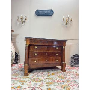 19th Century Empire Period Mahogany Chest Of Drawers 