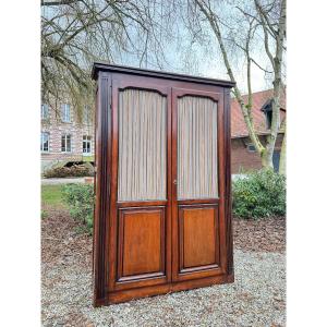 Louis XVI Period Mahogany Wood-paneled Or Parquet-floored Library, 18th Century 