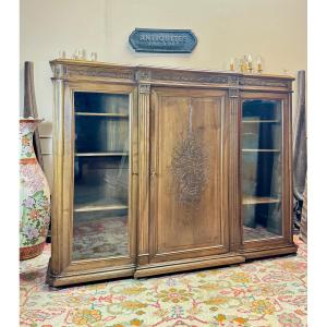 Louis XVI Style Mahogany Bookcase, 19th Century 