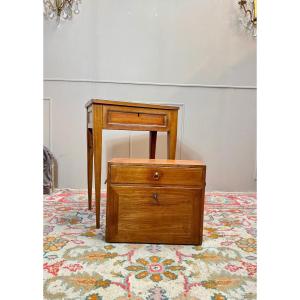 Louis XVI Period Mahogany Traveling Secretary, 18th Century 