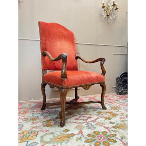 Early 18th-century Regency Period Walnut Armchair