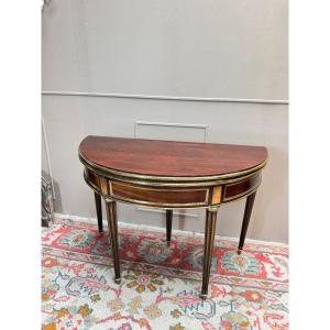 Louis XVI Period Mahogany Half Moon Table 18th Century