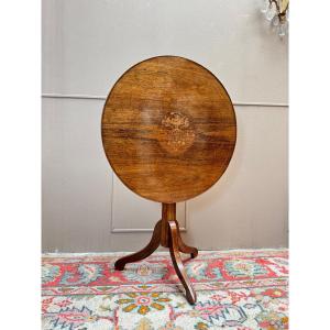 Charles X Period 19th Century Rosewood Pedestal Table With Tilting Top
