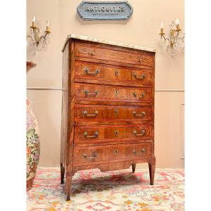 Louis XVI Style Mahogany Chiffonier XIX Eme Siècle